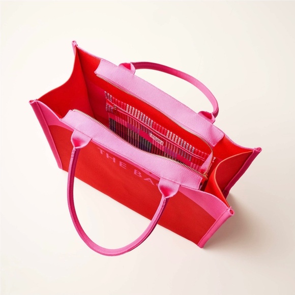 NWT Colorblock Knit Tote - kate spade new york x Target - IT'S IN THE BAG red/pk - Picture 2 of 15